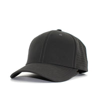 LU-8 charcoal wholesale 6-panel performance snapback hat front view