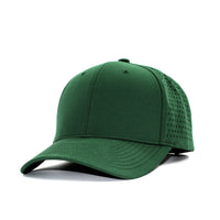 LU-8 dark green wholesale 6-panel performance snapback hat front view